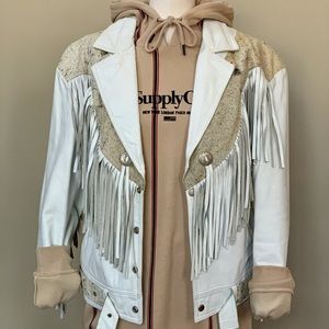 Leather Fringe Cowhide Jacket